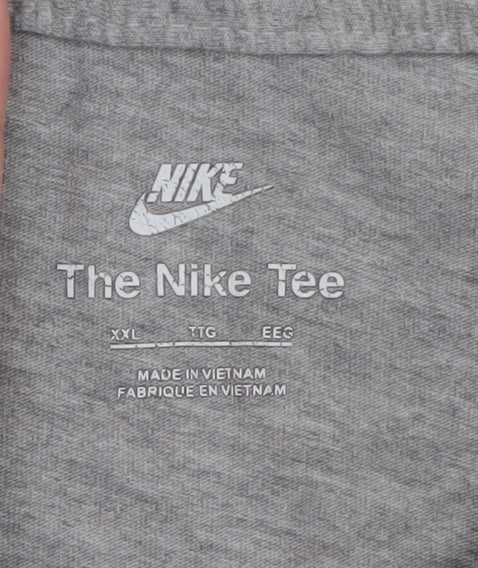 Nike Men's Grey 2XL Sports Graphic Logo Crew Neck T-Shirt