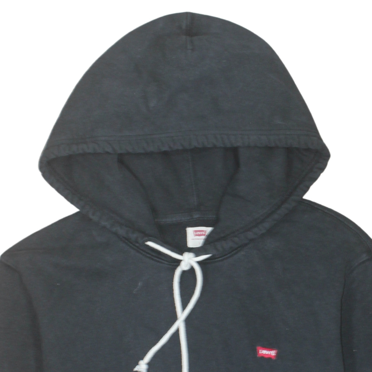 Levi's Men's Black Pullover Hoodie L Regular Fit Fleece Sweatshirt