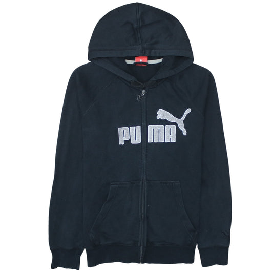Puma Men's Black Full Zip Hoodie S Sports Fleece Sweatshirt