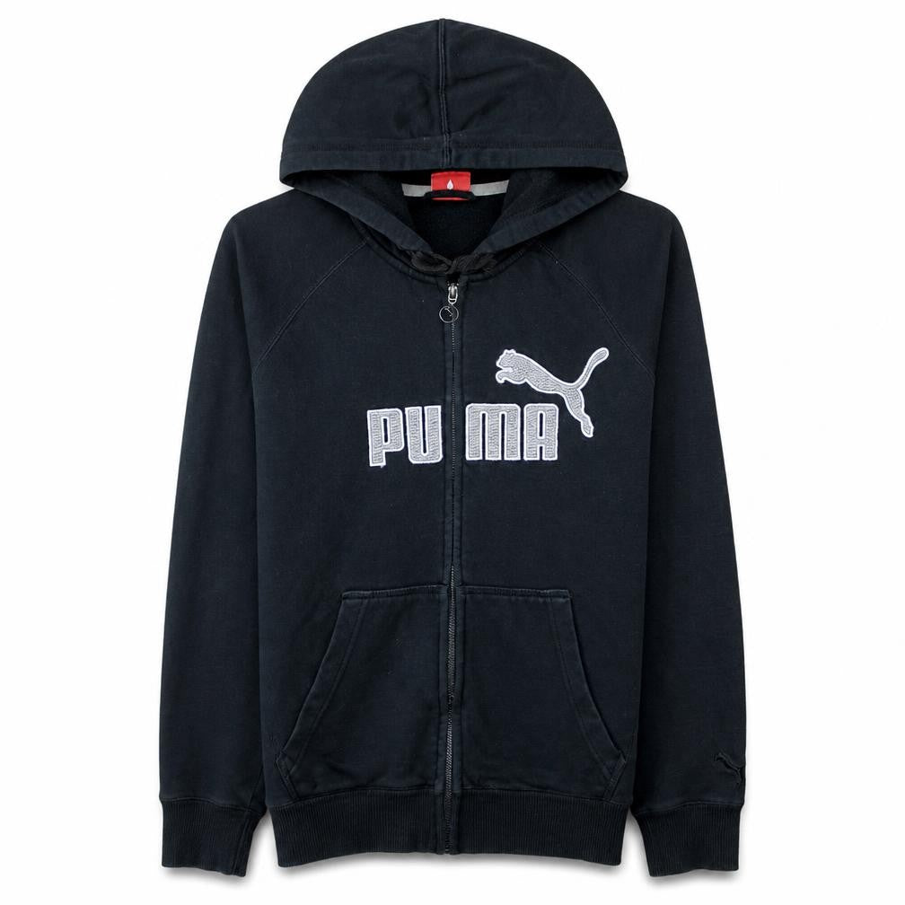 Puma Men's Black Full Zip Hoodie S Sports Fleece Sweatshirt