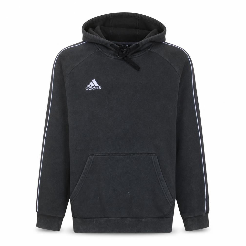 Adidas Mens Black Pullover Hoodie L Hooded Fleece Sweatshirt