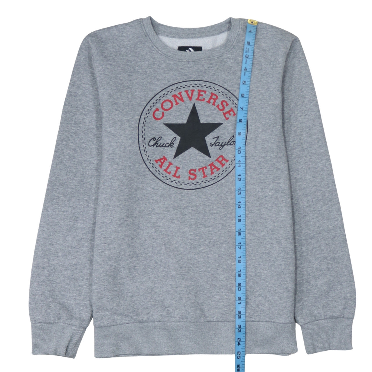 Converse Boys Grey Crew Neck Pullover Sweatshirt 13-15 Years Logo Print