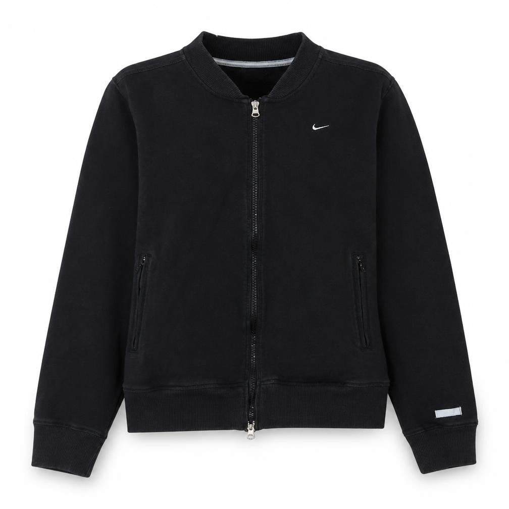 Nike Womens Black Size 12 Track Jacket Full Zip Lightweight Cotton Blend