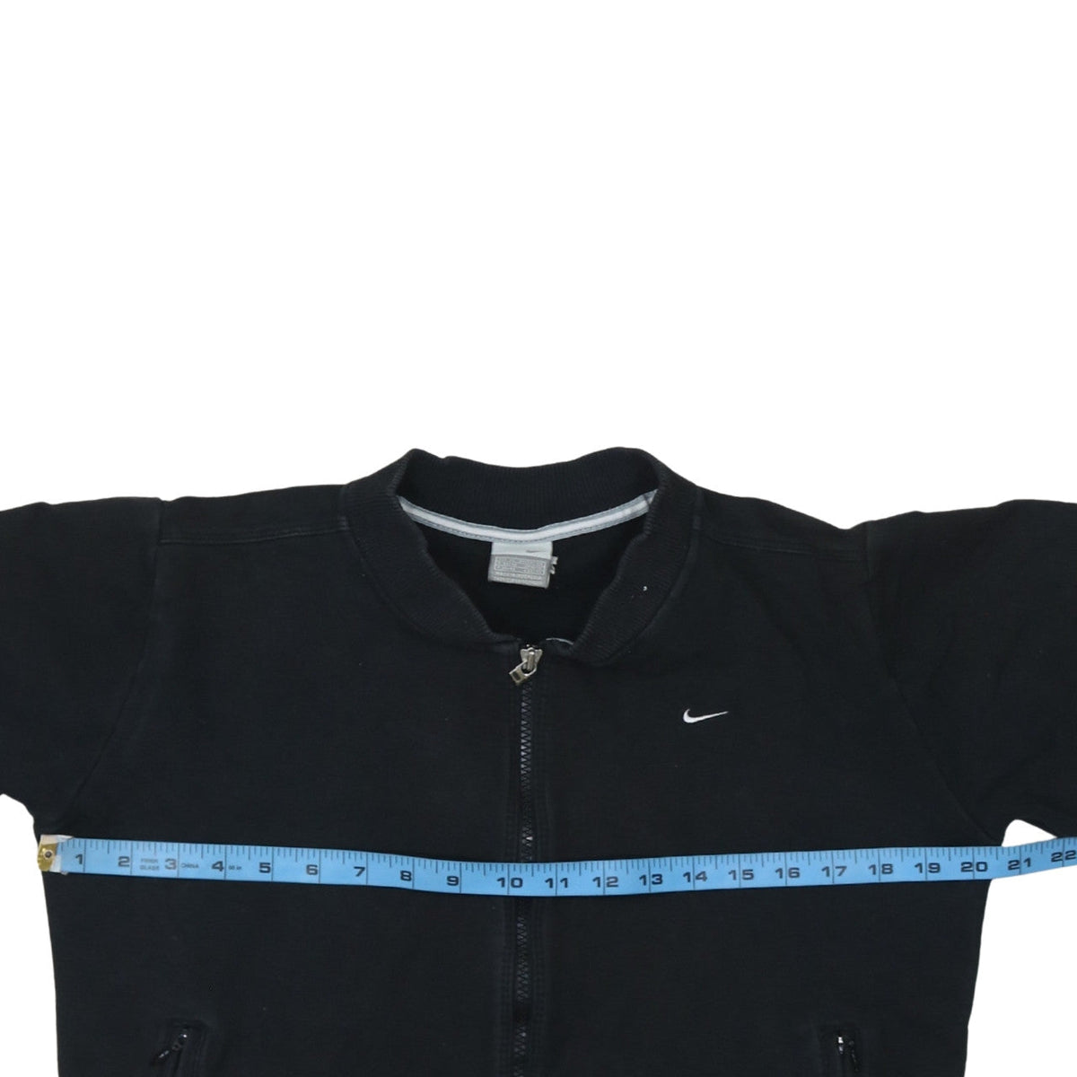 Nike Womens Black Size 12 Track Jacket Full Zip Lightweight Cotton Blend