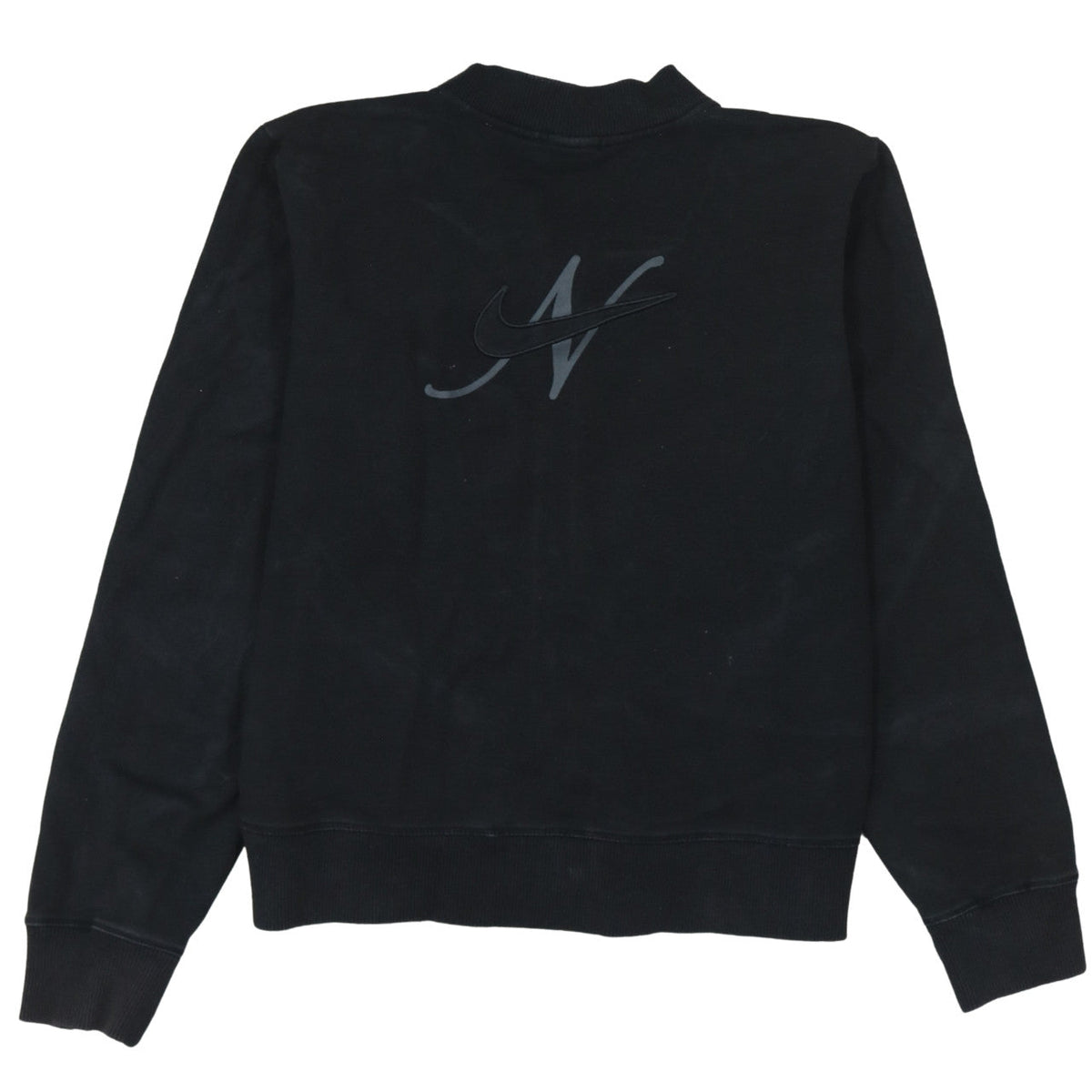 Nike Womens Black Size 12 Track Jacket Full Zip Lightweight Cotton Blend