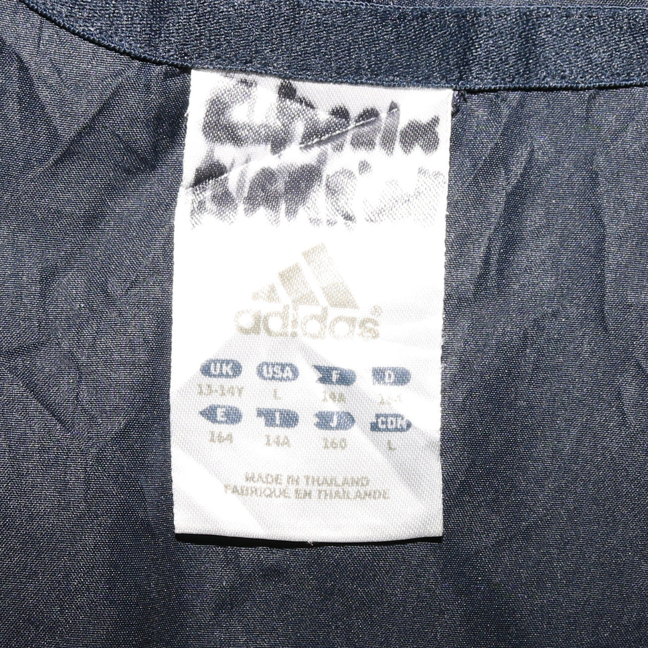 Adidas Boys Blue & Black Track Jacket Hooded Zip Up Size 13-14 Years