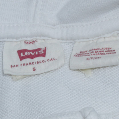 Additional view of Levi's Women White Small Pullover Hoodie Graphic Print Drawstring