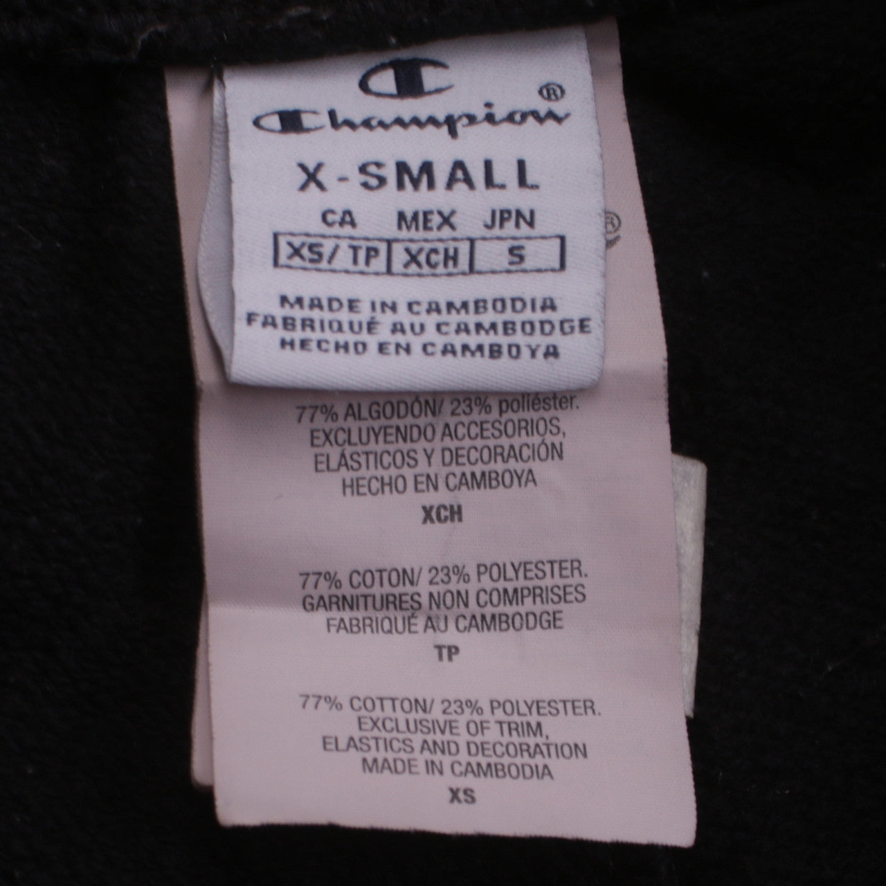Champion Men's Black XS Jogger Trousers with Logo Detail