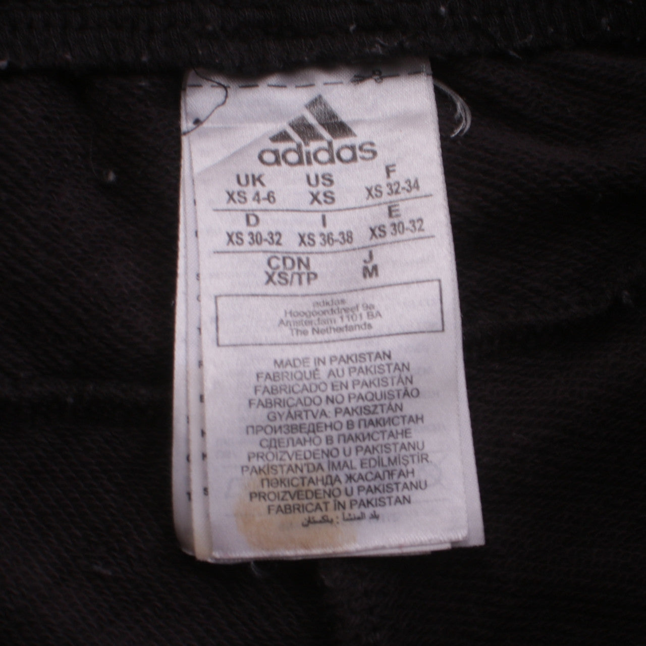 Adidas Womens Black XS Sweatpants Tapered Fit Joggers