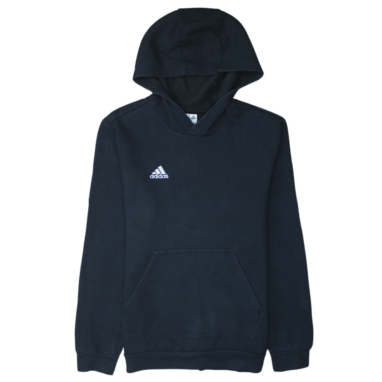 Adidas Boys Black Pullover Hoodie 13-14 Years Fleece Sports Sweatshirt