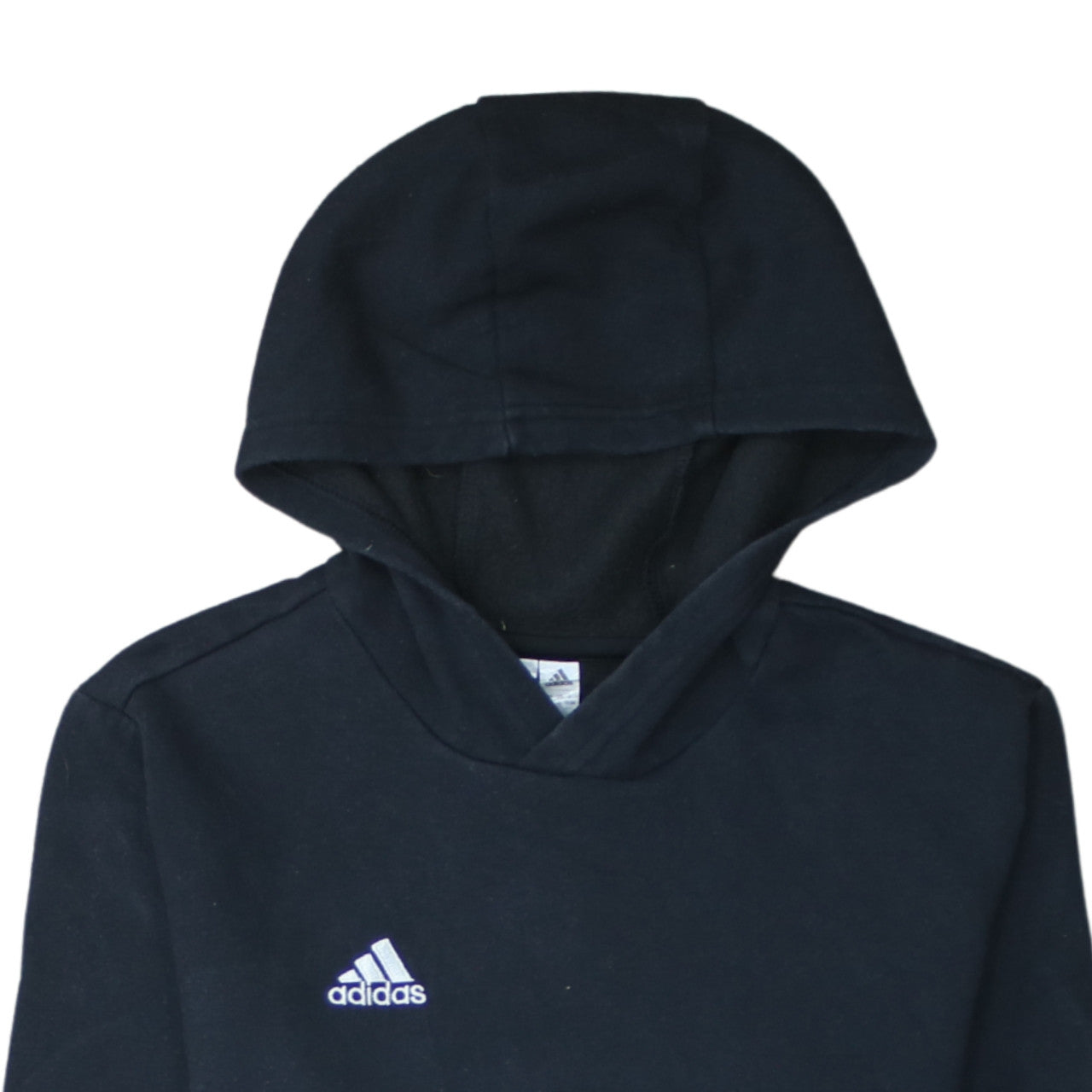 Adidas Boys Black Pullover Hoodie 13-14 Years Fleece Sports Sweatshirt