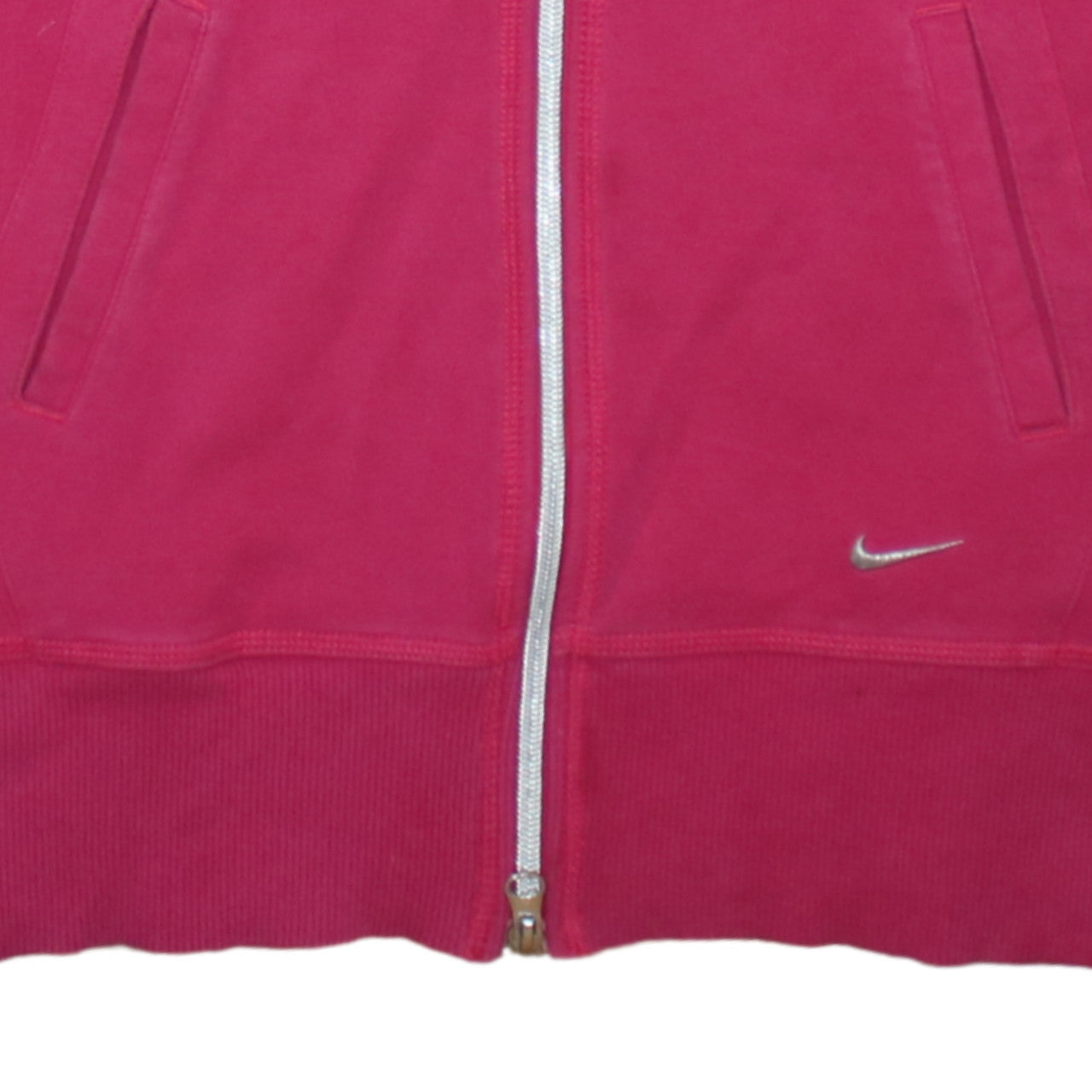 Nike Women's Pink Full Zip Hoodie XL Cotton Blend Zip Up Sweatshirt