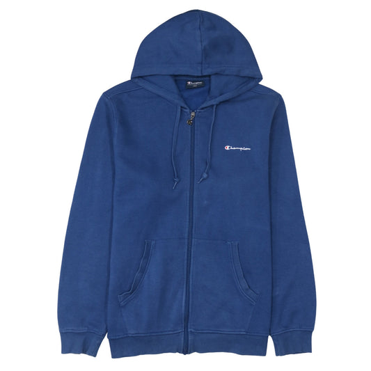 Champion Men Blue 2XL Full Zip Hoodie Fleece Sweatshirt