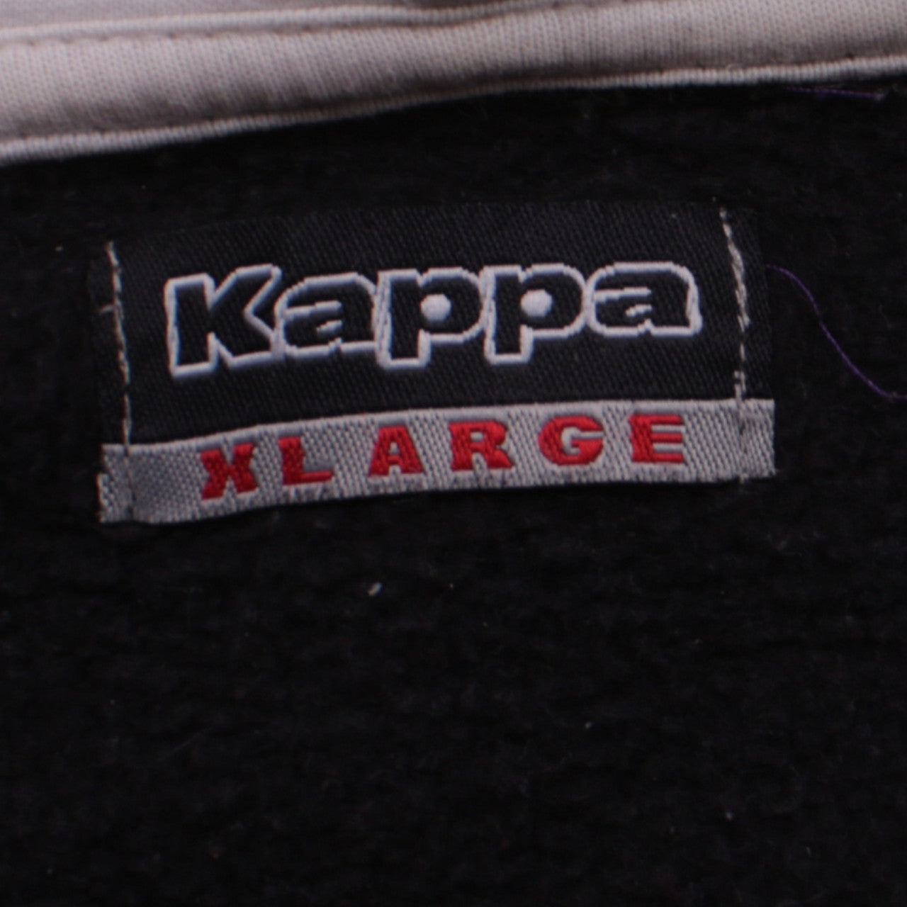 Kappa Womens Black White Full Zip Hoodie XL Casual Sweatshirt
