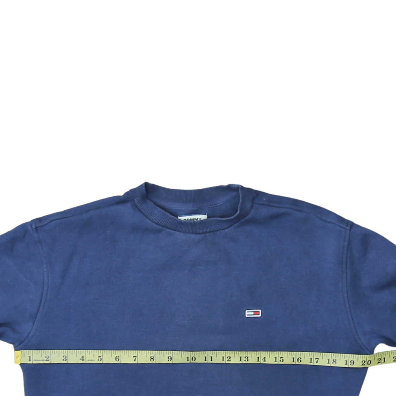 Tommy Jeans Men's Blue Crew Neck Sweatshirt Size XL Cotton Blend