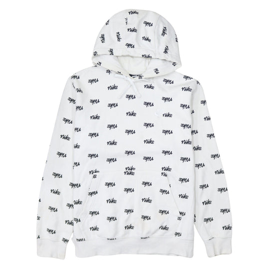 Nike Men's White Graphic Print Pullover Hoodie Size S
