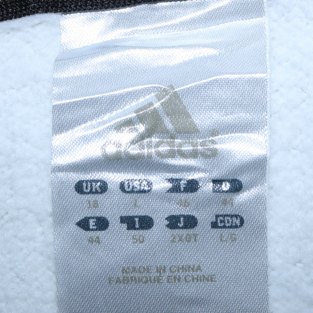 Adidas Women's White Full Zip Hoodie L Size 16 Hooded Casual Sweatshirt