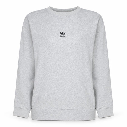 Adidas Women Grey Crew Neck Pullover Sweatshirt Size 10