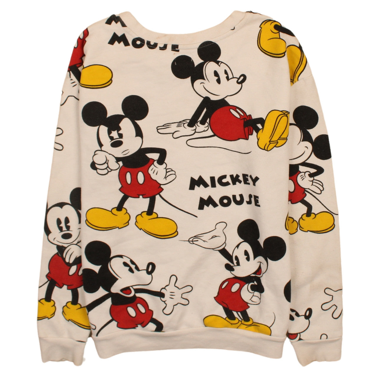 Bershka Disney Womens Beige Mickey Mouse Sweatshirt Size M