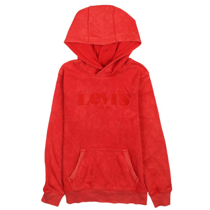 Additional front view of Levi's boys’ red logo pullover hoodie fleece 12 years