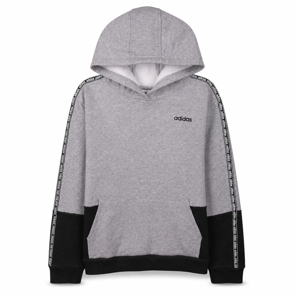 Adidas Girls Grey Pullover Hoodie 14 Years Hooded Colourblock Sweatshirt