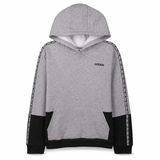 Adidas Girls Grey Pullover Hoodie 14 Years Hooded Colourblock Sweatshirt
