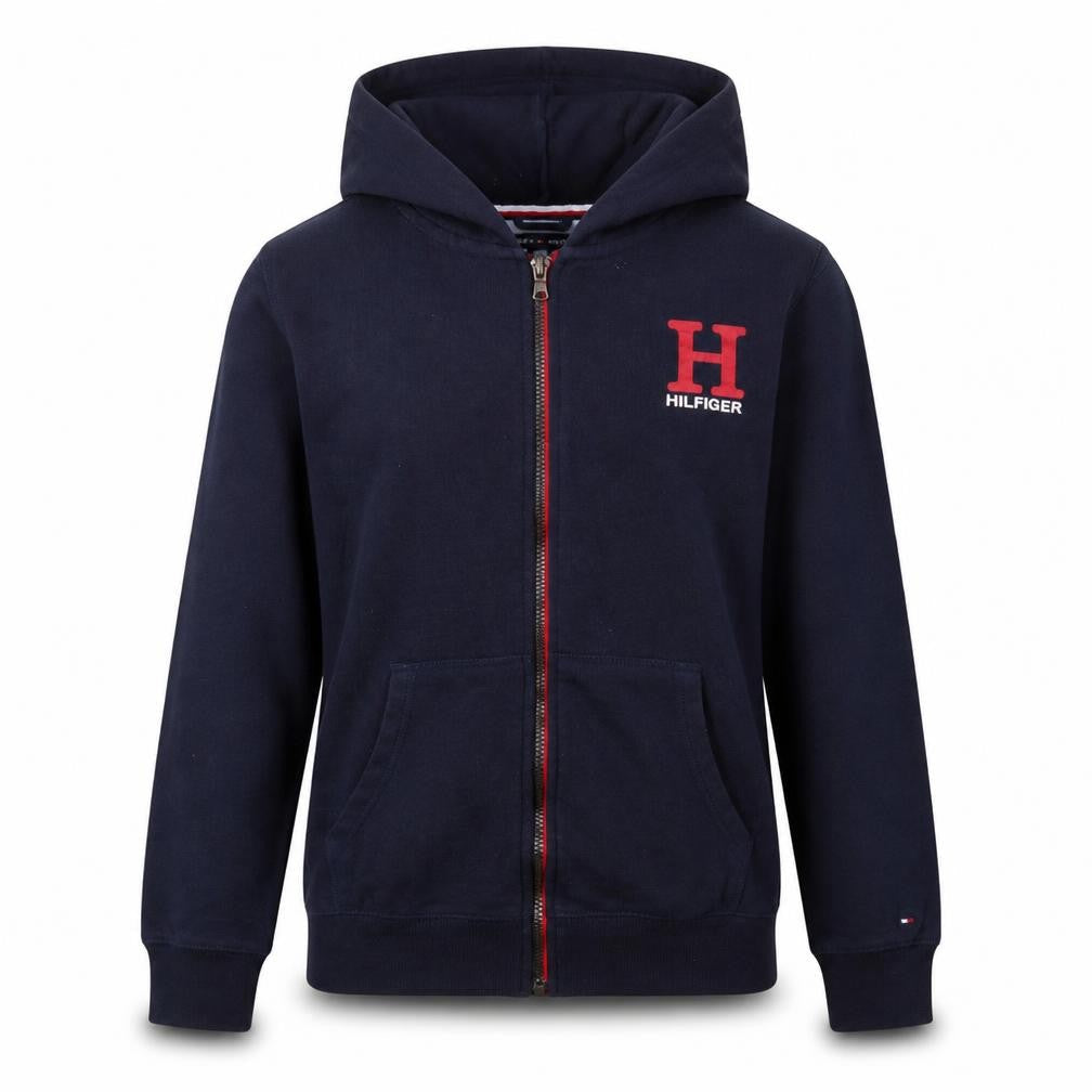 Tommy Hilfiger Boys Blue Full Zip Hoodie Size 16 Years Hooded Sweatshirt