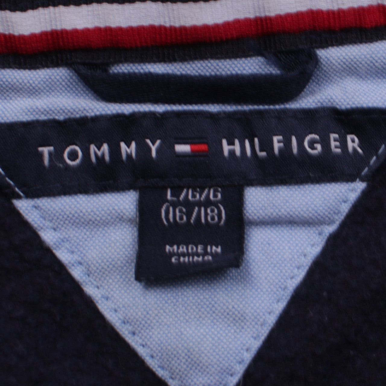 Tommy Hilfiger Boys Blue Full Zip Hoodie Size 16 Years Hooded Sweatshirt