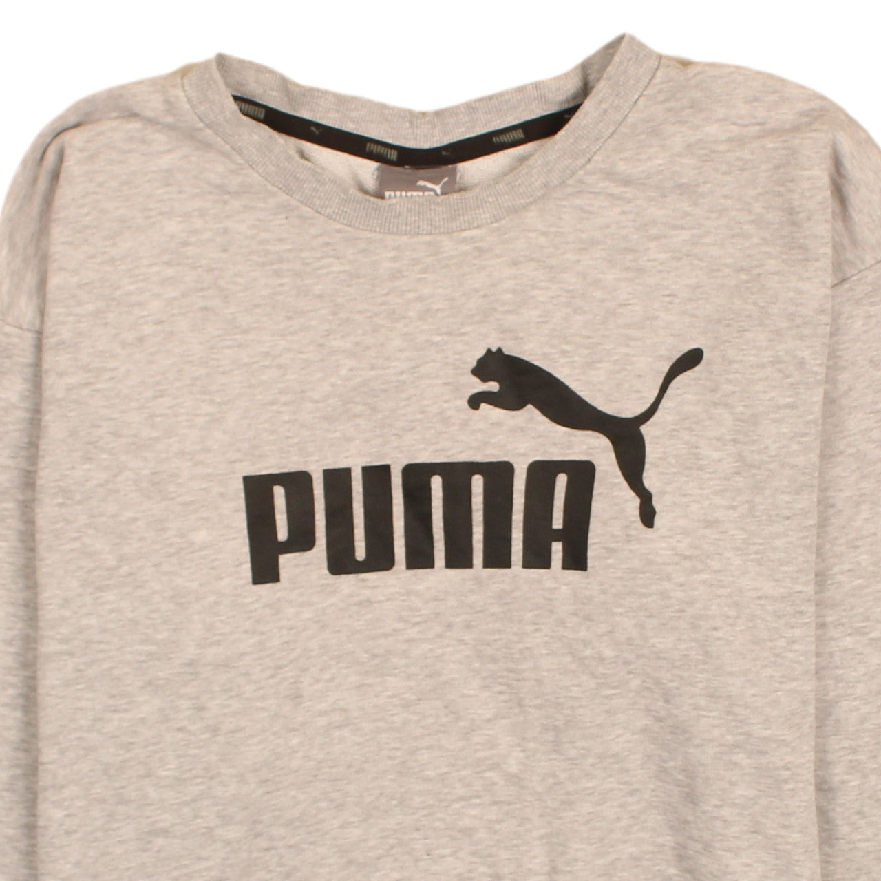 Puma Womens Grey Crew Neck Pullover Sweatshirt Size 12