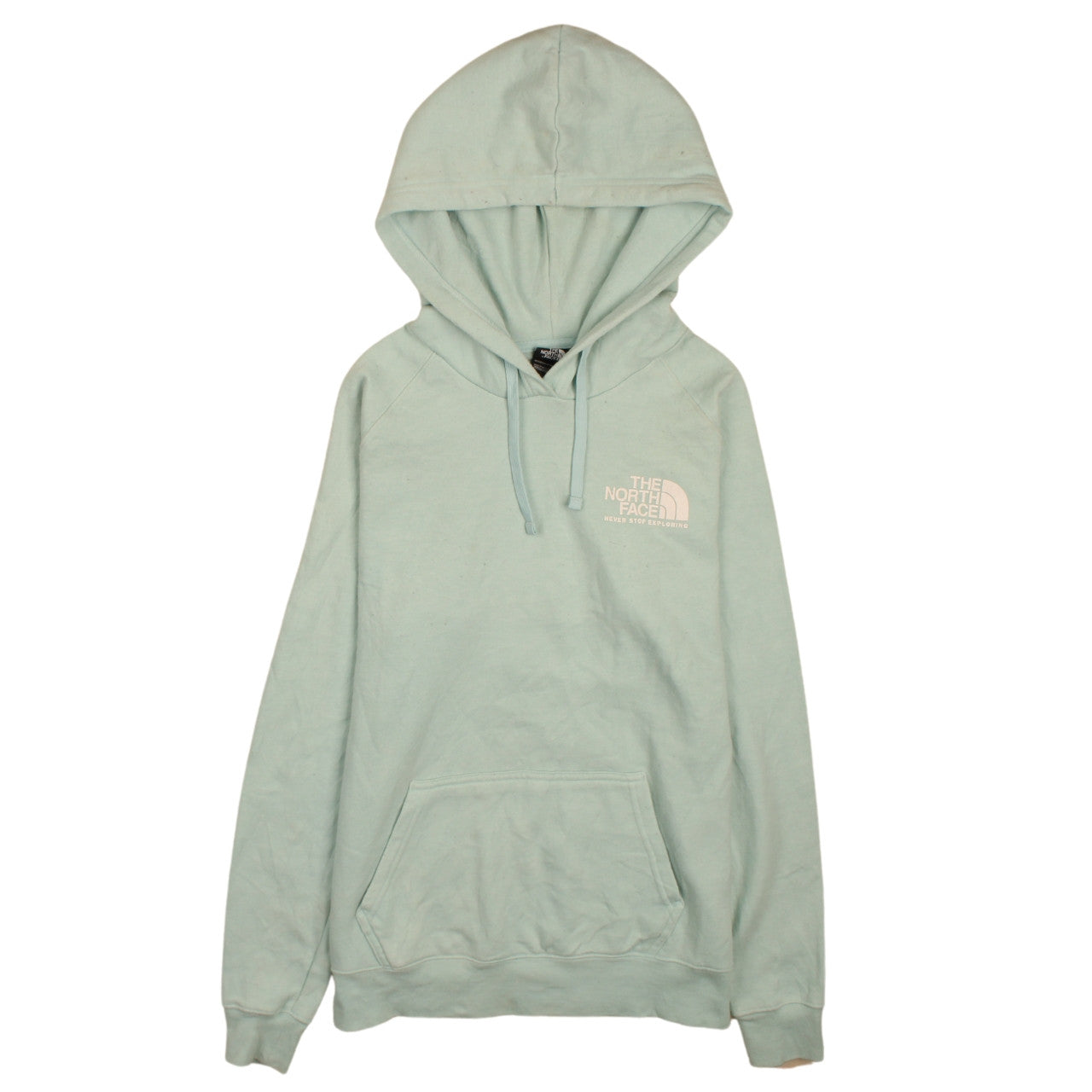 The North Face Womens Green Pullover Hoodie Size M Logo Print