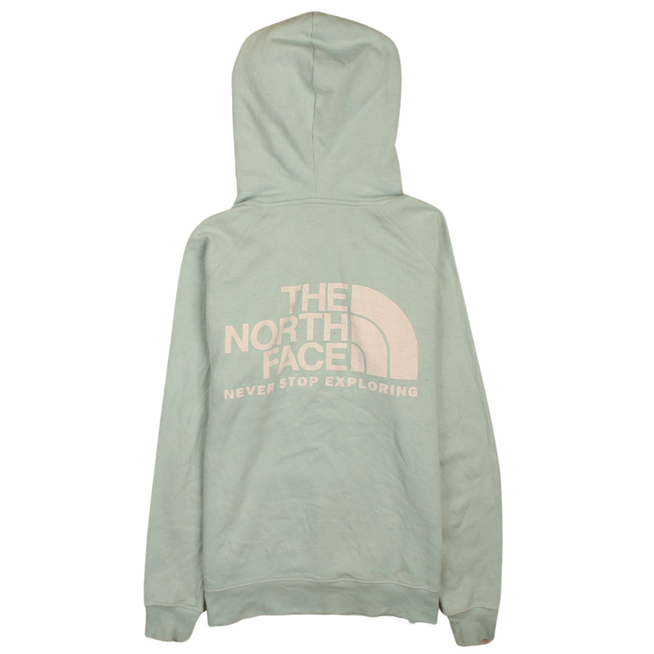 The North Face Womens Green Pullover Hoodie Size M Logo Print