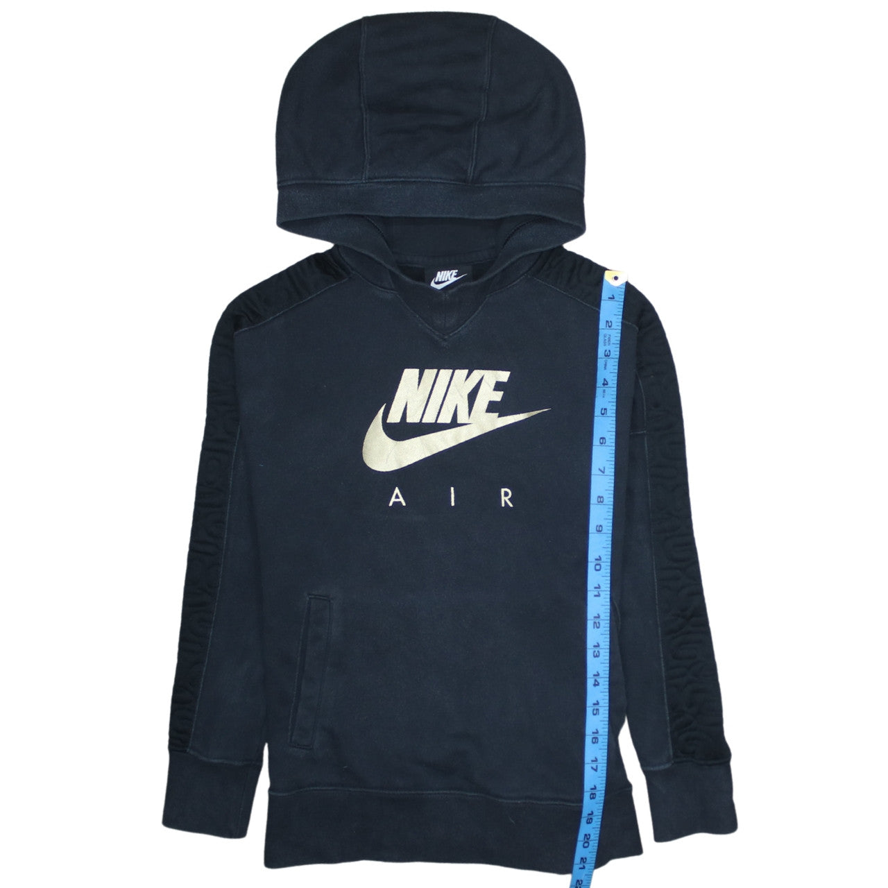 Nike Girls Black Air Pullover Hoodie Fleece Sweatshirt Size 146