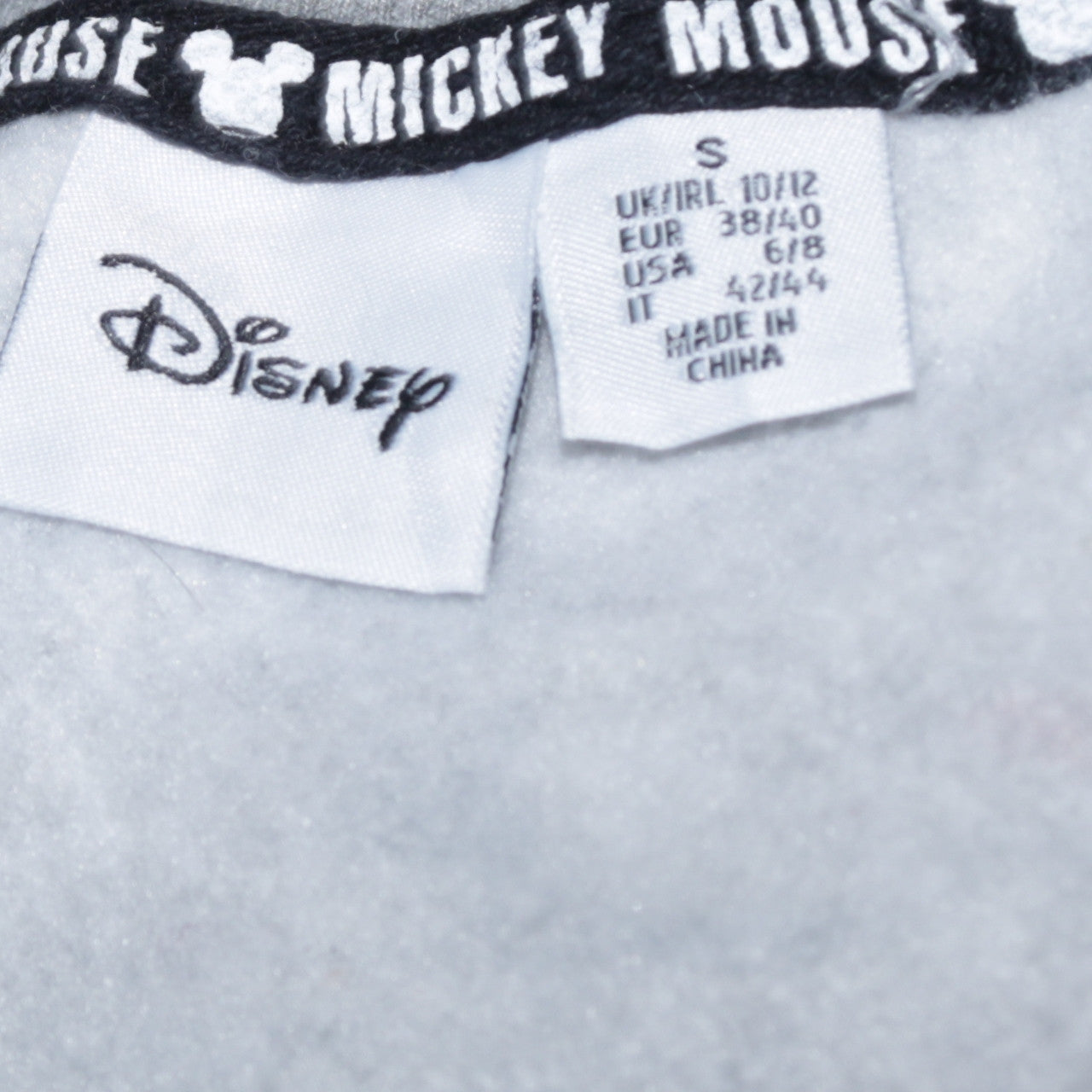 Disney Womens Grey Mickey Mouse Print Pullover Sweatshirt Size S
