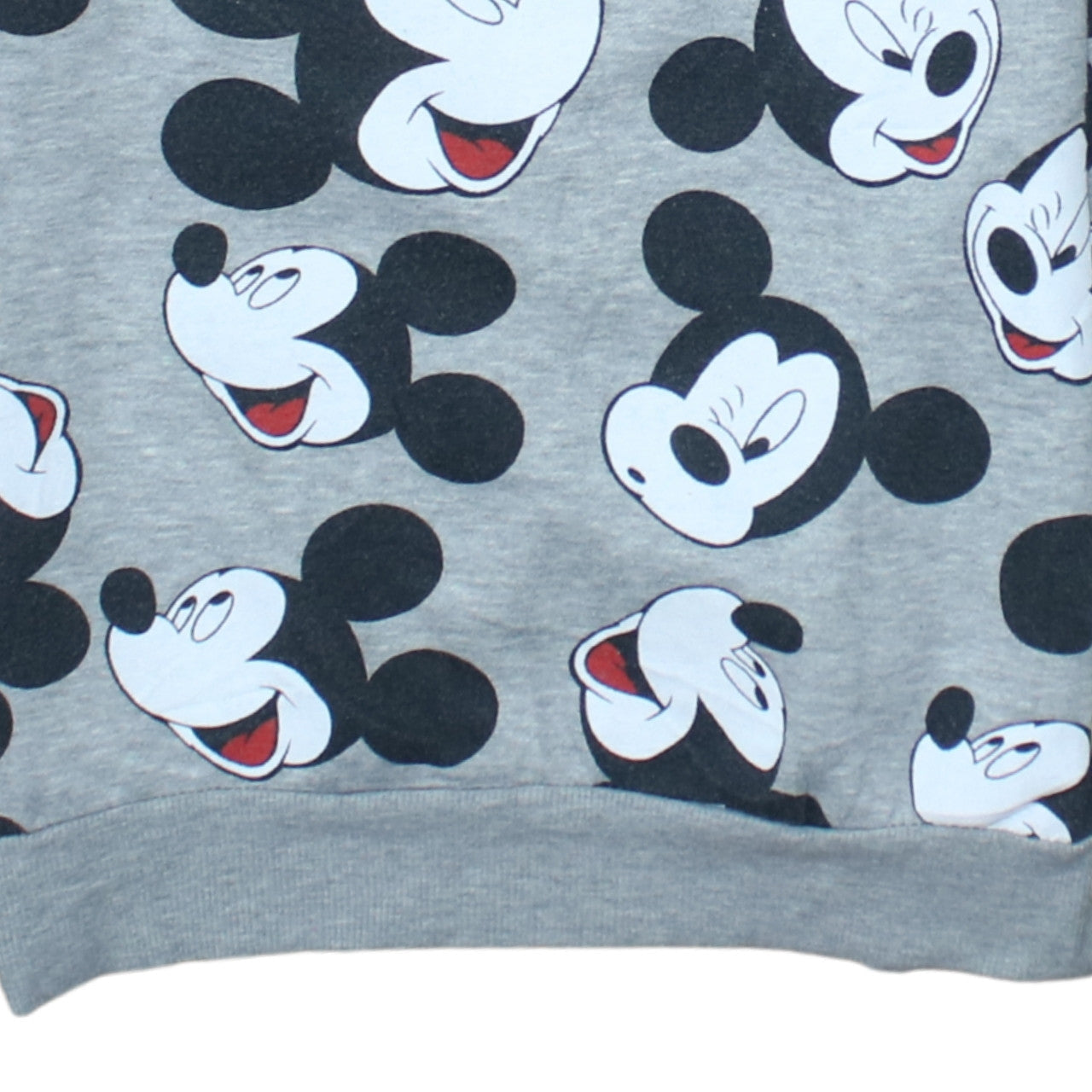Disney Womens Grey Mickey Mouse Print Pullover Sweatshirt Size S