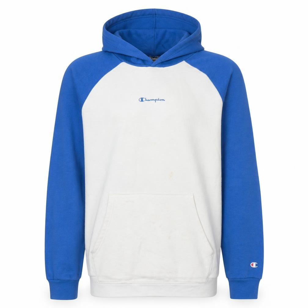Champion Boys Blue & White Pullover Hoodie Size 15-16 Years Cotton Blend