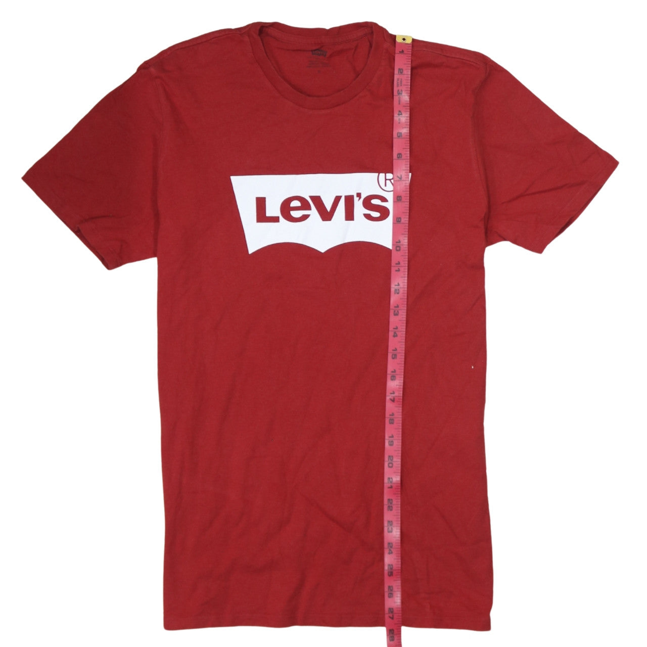 Levi's Men's Red Logo Graphic Crew Neck Cotton T-Shirt Size M