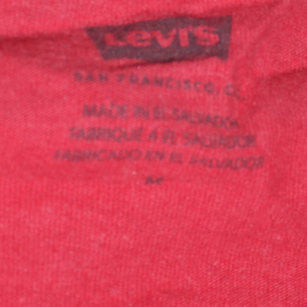 Levi's Men's Red Logo Graphic Crew Neck Cotton T-Shirt Size M