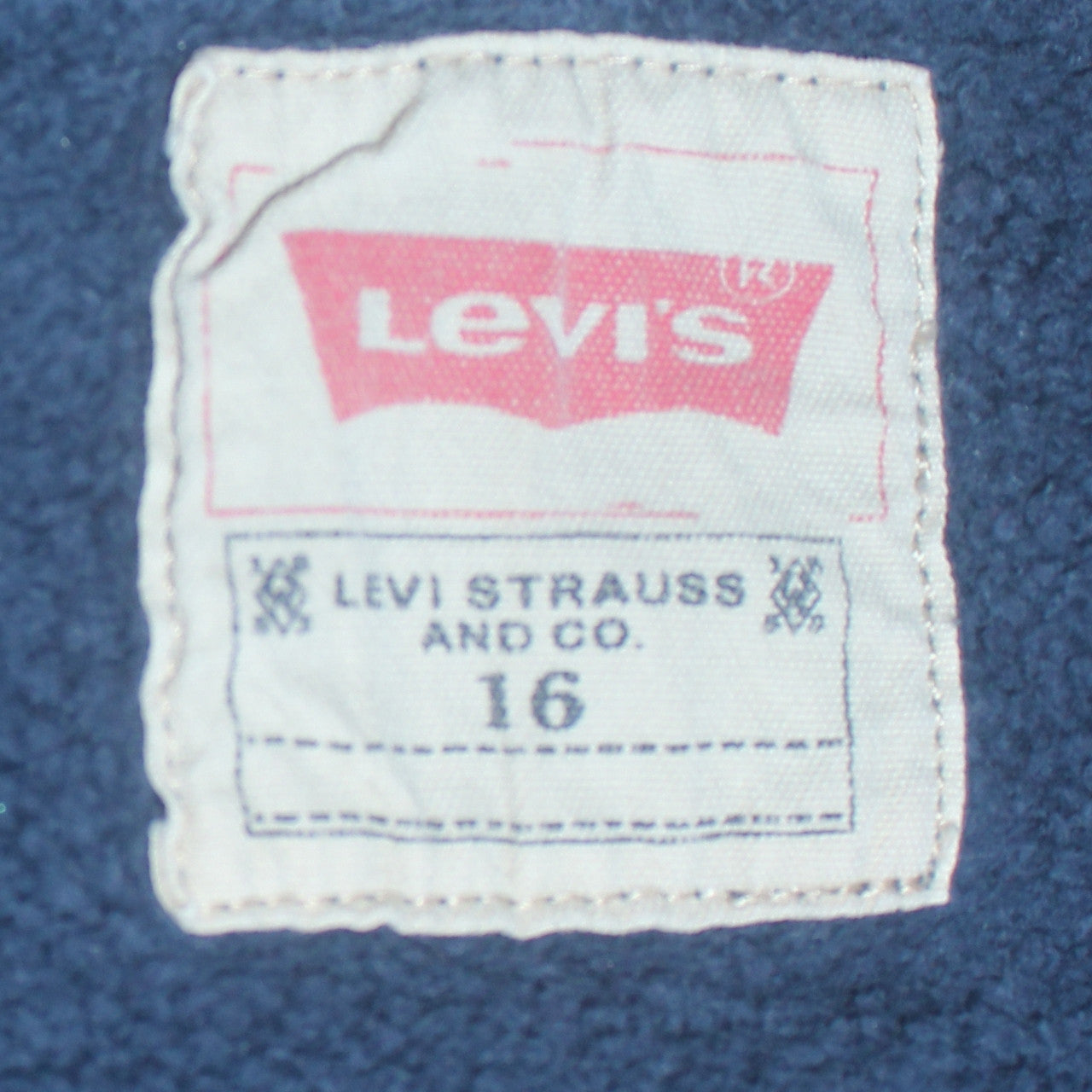 Levi's Boys Blue Pullover Fleece Sweatshirt Size 16 Years Logo Design