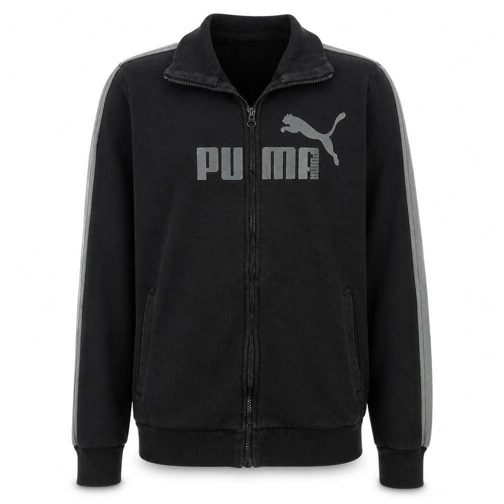 Puma Teens Black Track Jacket XL Full Zip Sports Fleece Regular Fit