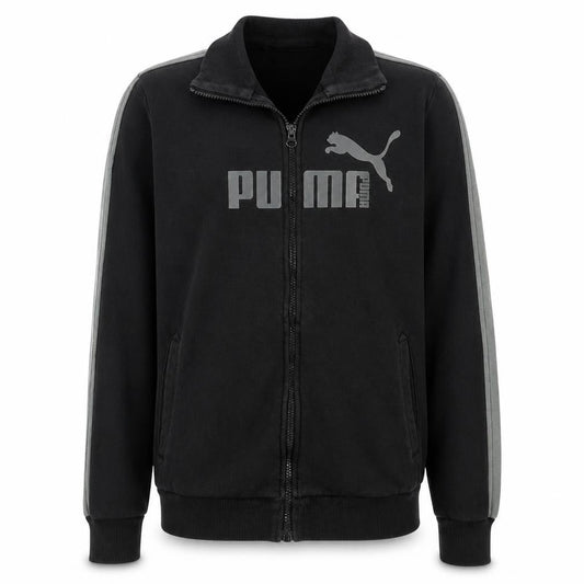 Puma Teens Black Track Jacket XL Full Zip Sports Fleece Regular Fit