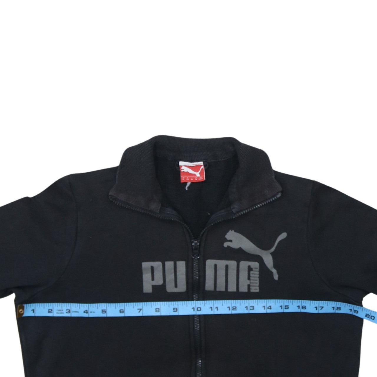 Puma Teens Black Track Jacket XL Full Zip Sports Fleece Regular Fit