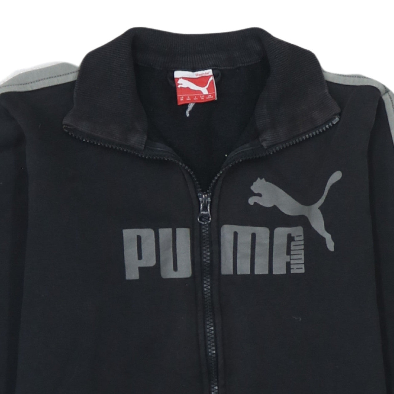 Puma Teens Black Track Jacket XL Full Zip Sports Fleece Regular Fit