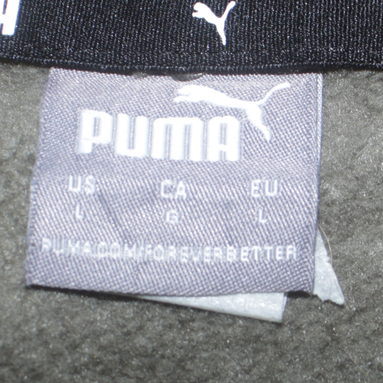 Puma Womens Green Pullover Hoodie Size L Relaxed Fit Sweatshirt