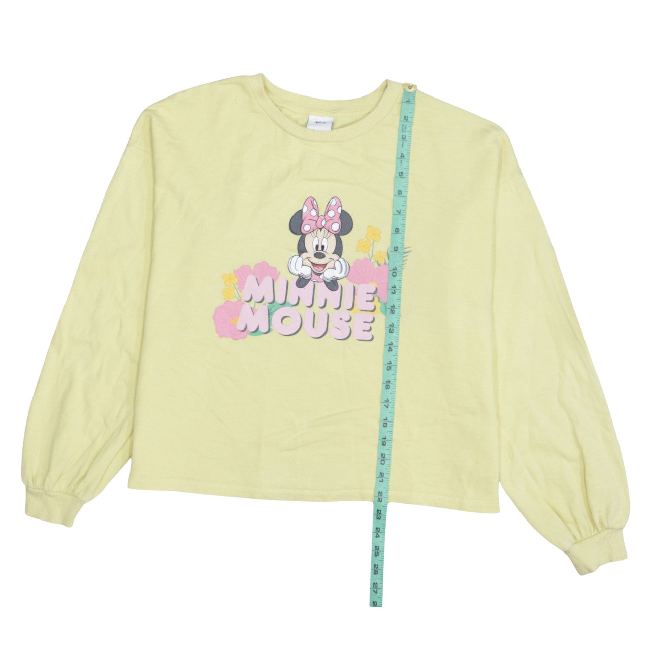 Disney Tu Women’s Yellow Minnie Mouse Pullover Sweatshirt Size 16
