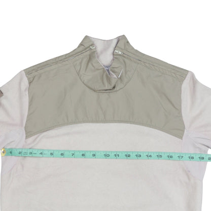 Back view of Nike Women Beige Therma Fit Fleece Pullover Sweatshirt, size L