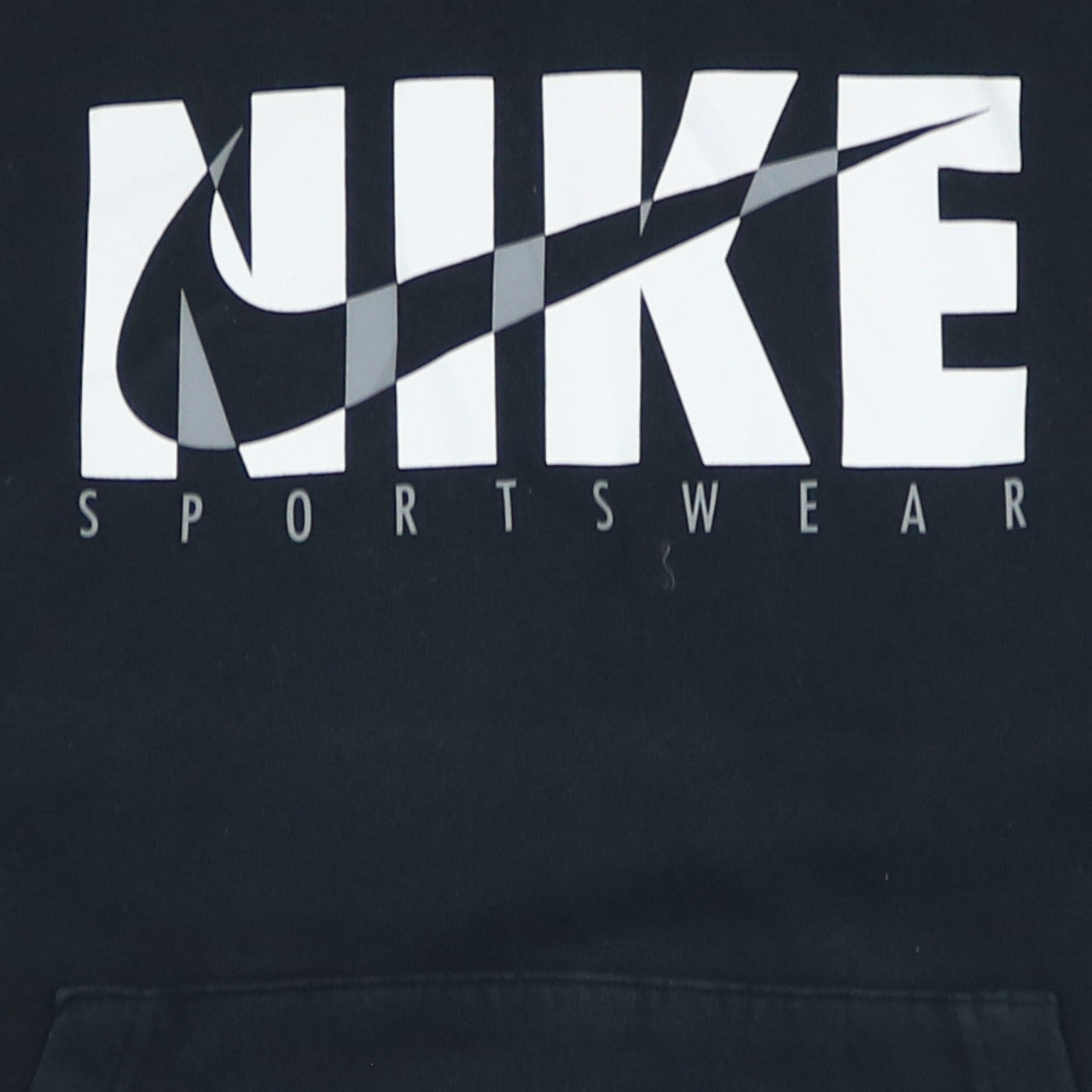 Nike Mens Black Pullover Hoodie L Sportswear Graphic Print