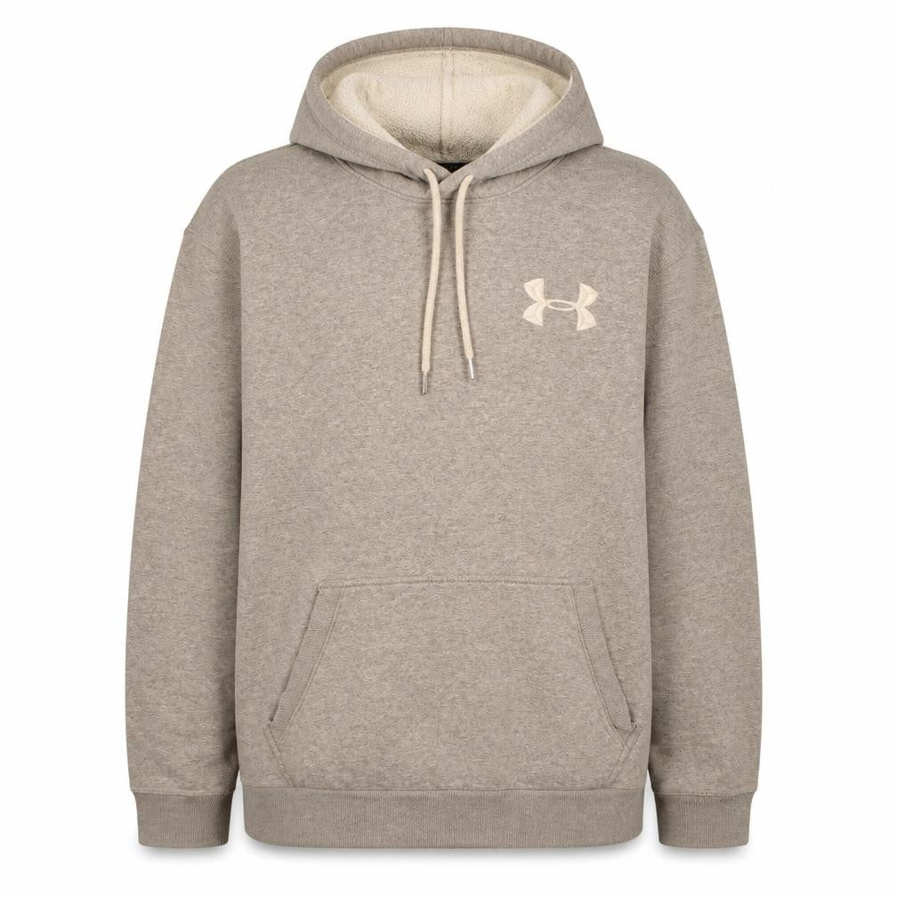 Under Armour Men's Grey XL Pullover Hoodie Sports Logo Fleece