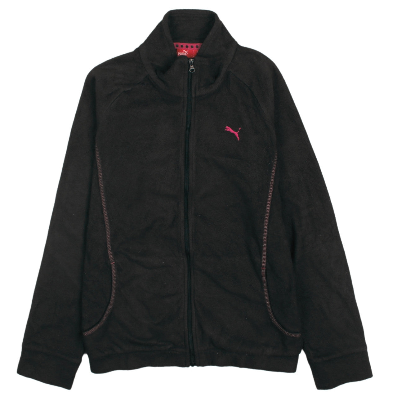 Puma Girls Black Full Zip Fleece Sweatshirt Size 12 L 152