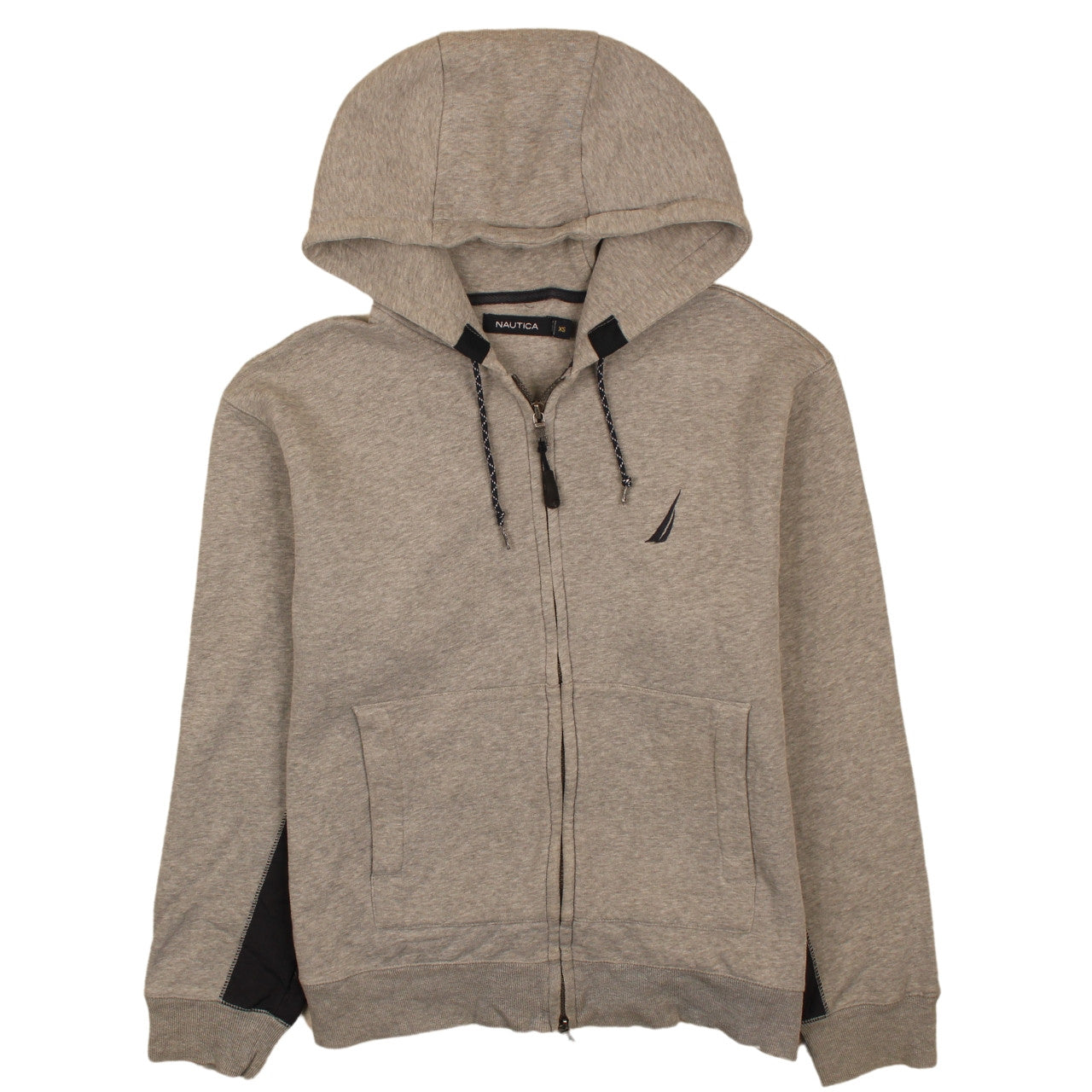 Nautica Men's Beige Full Zip Hoodie XS Regular Fit