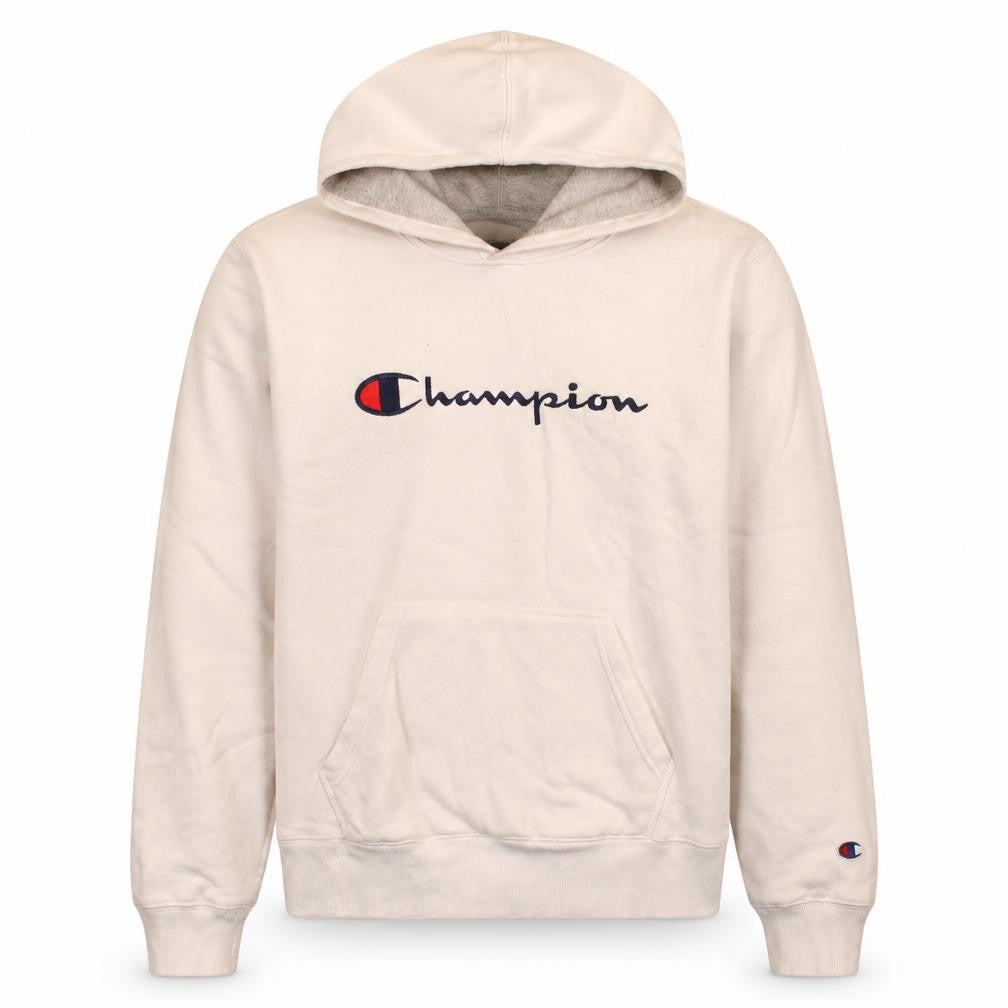Champion Boys White XL Pullover Hoodie with Logo Graphic Print
